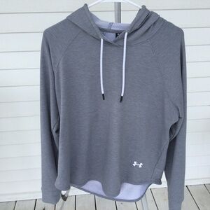 Under Armour Sweatshirt with Hood, size Large, Gray, Unisex